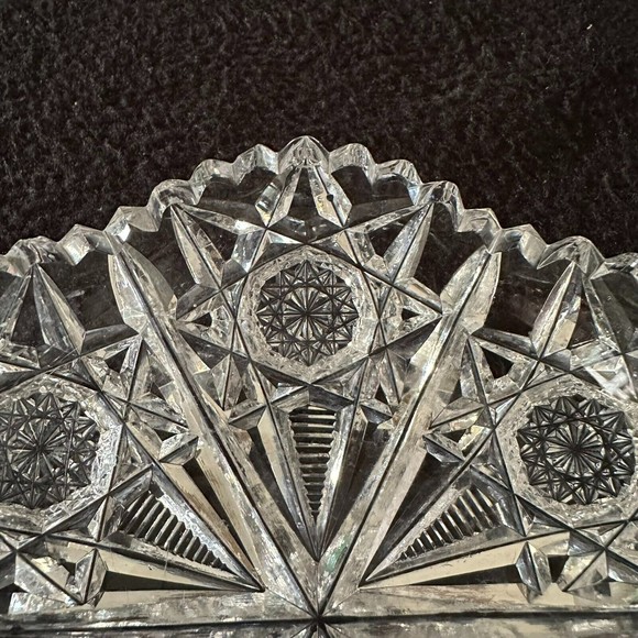 HAWKES American Brilliant Cut Glass Nappy Dish Bowl Signed - Picture 11 of 12